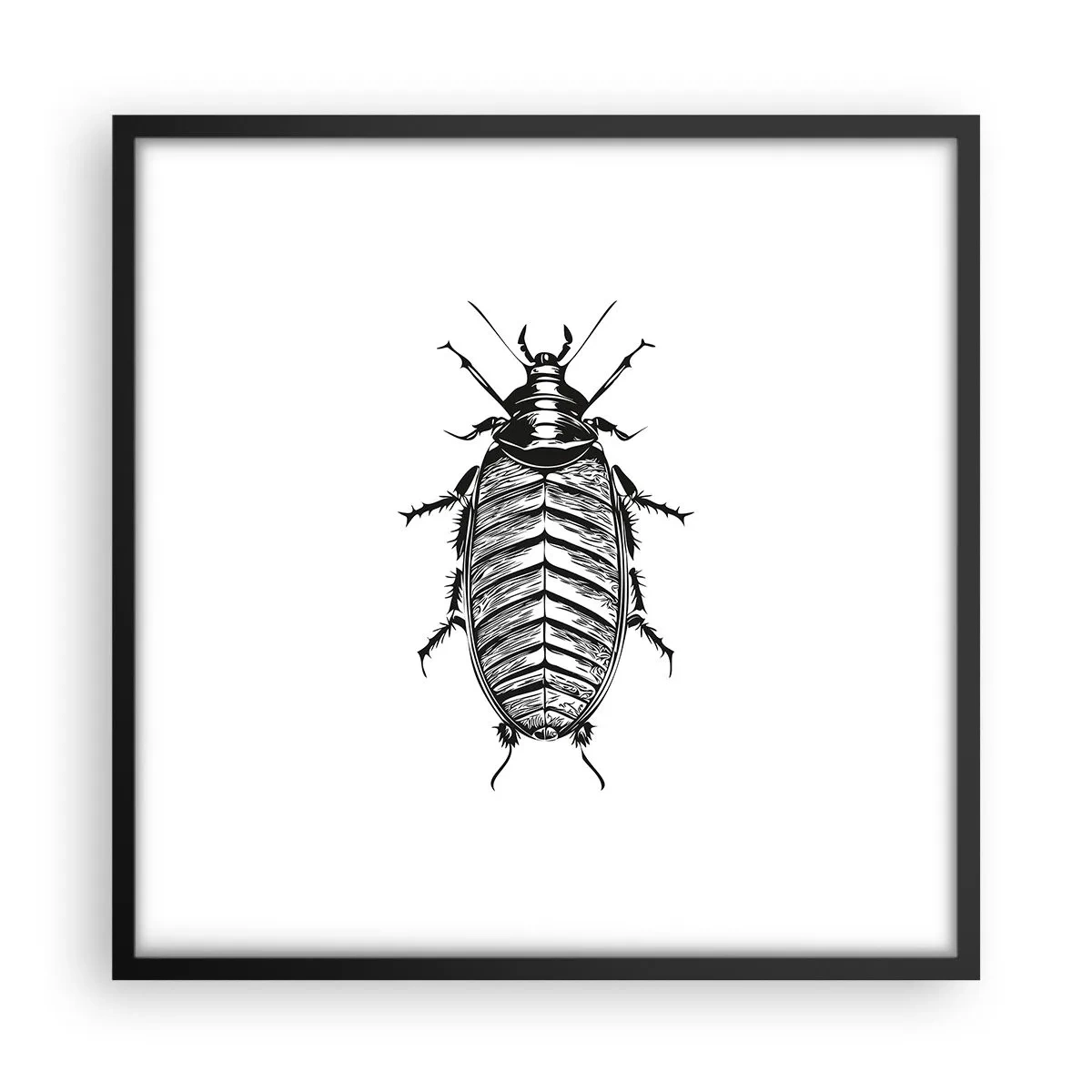 Pôster com moldura preta - Que exemplo! - 50x50 cm