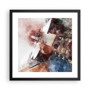 Pôster com moldura preta - E o que acha? - 40x40 cm