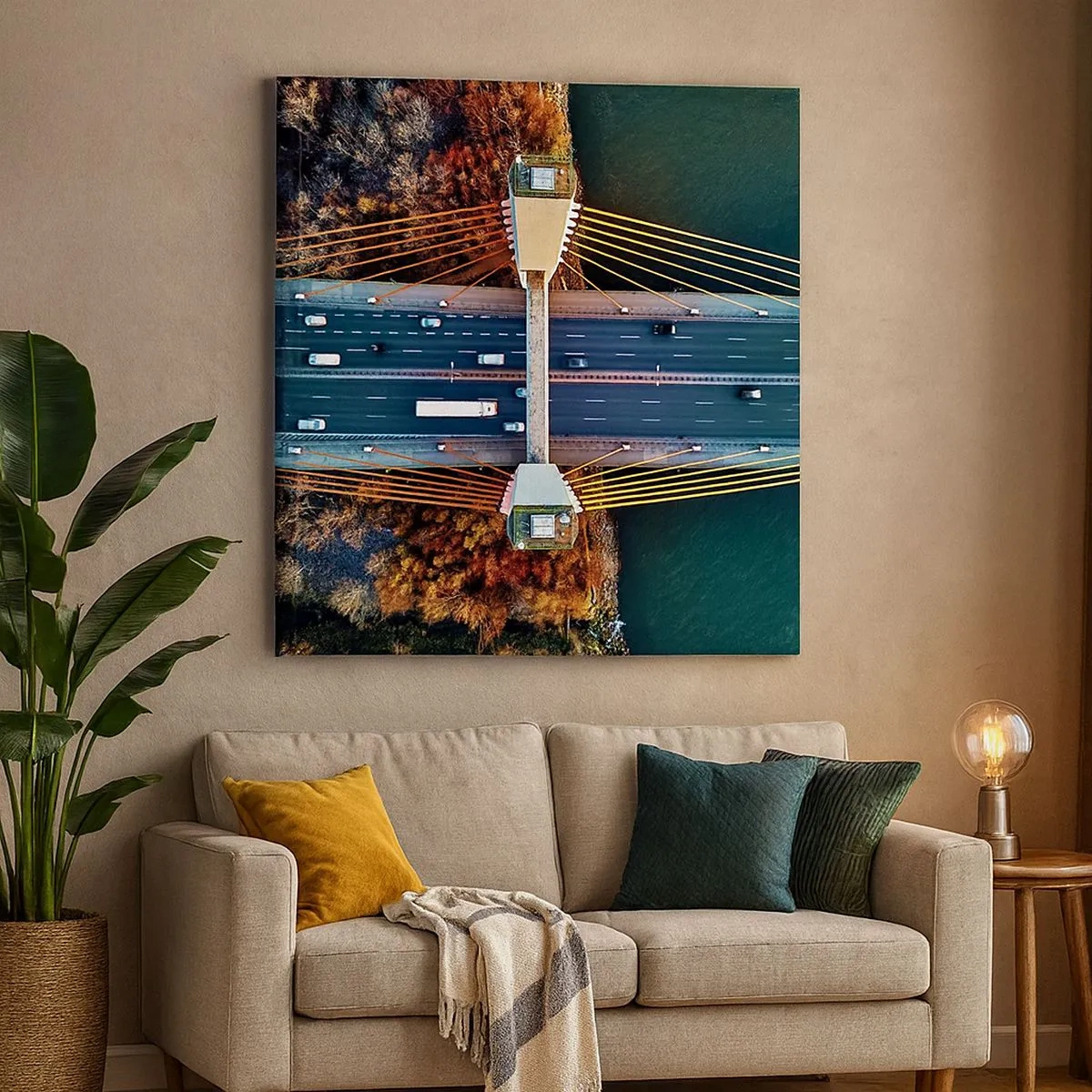 Quadro em tela - Além das águas, além das florestas - 30x30 cm