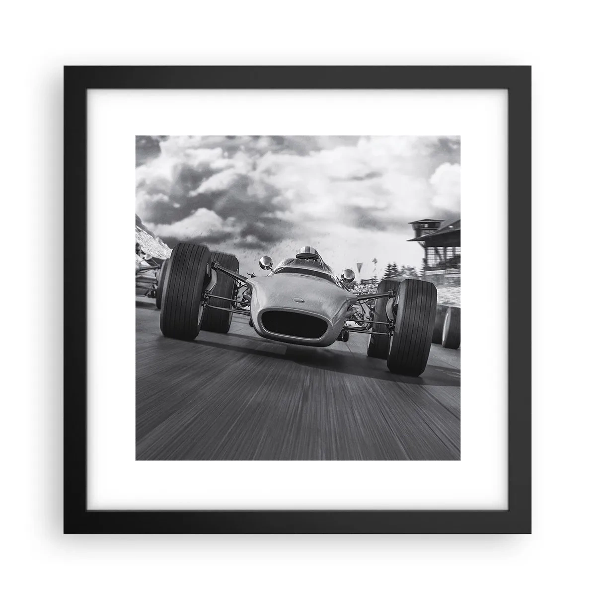 Pôster com moldura preta - O ronco do motor - 30x30 cm