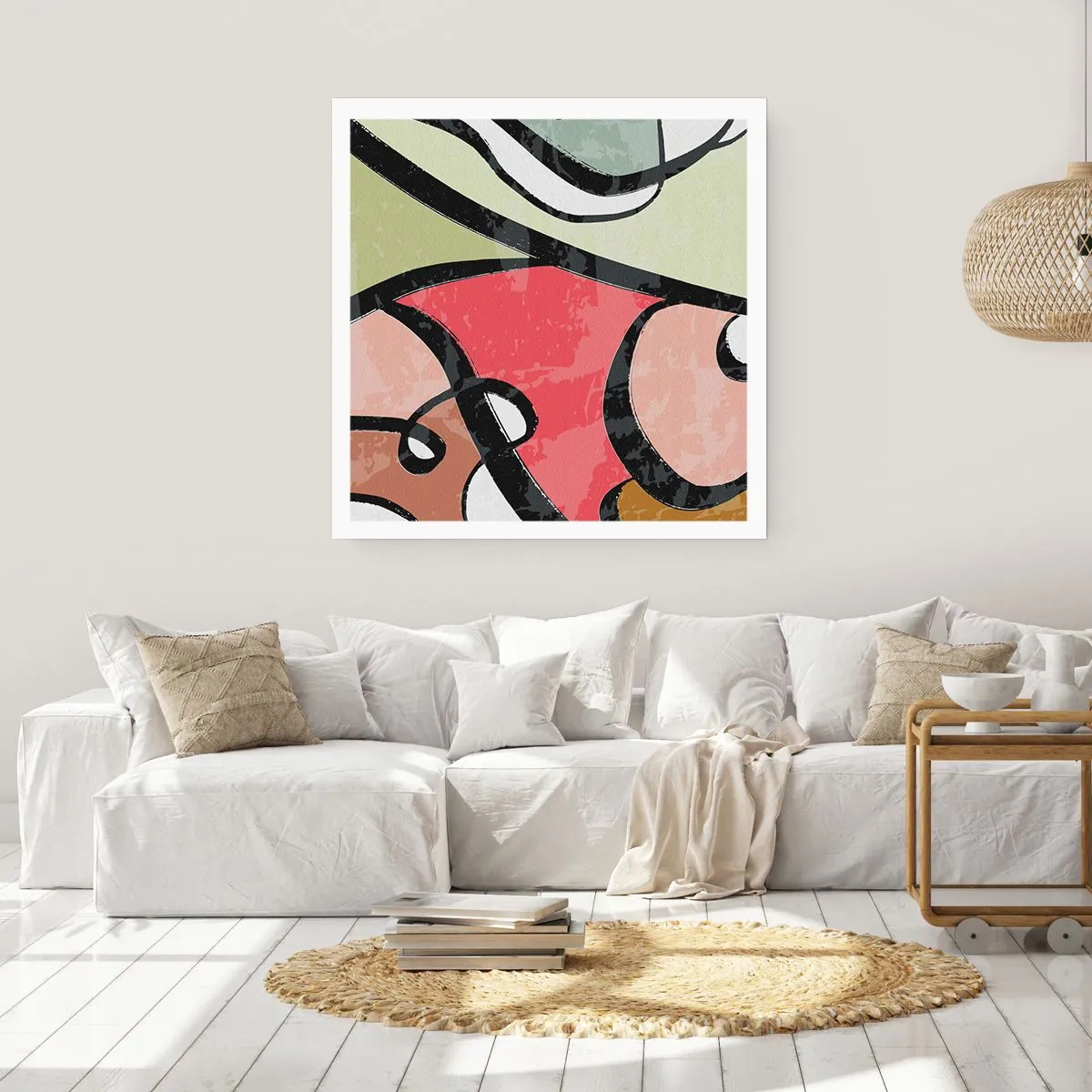 Pôster - Piruetas entre cores - 60x60 cm