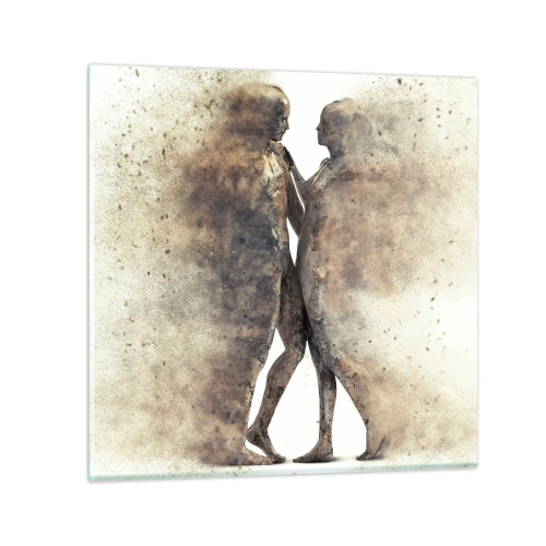 Quadro em vidro - Do pó vieram para amar - 30x30 cm