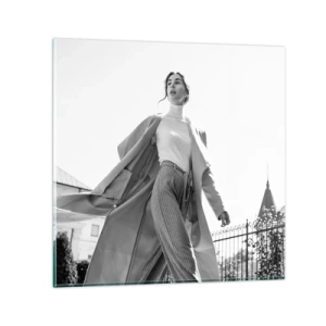 Quadro em vidro - Vens comigo? - 70x70 cm