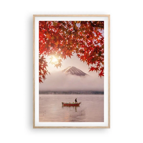 Pôster com moldura de carvalho claro - No clima japonês - 61x91 cm