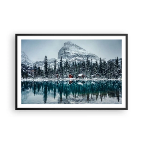 Pôster com moldura preta - Retiro canadense - 91x61 cm