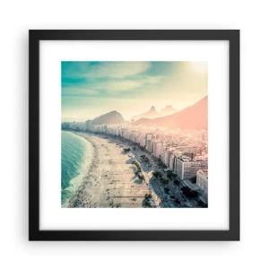 Pôster com moldura preta - Férias eternas no Rio - 30x30 cm