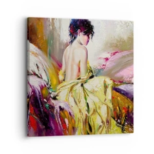 Quadro em tela - Entre a boca e a borda do copo - 30x30 cm