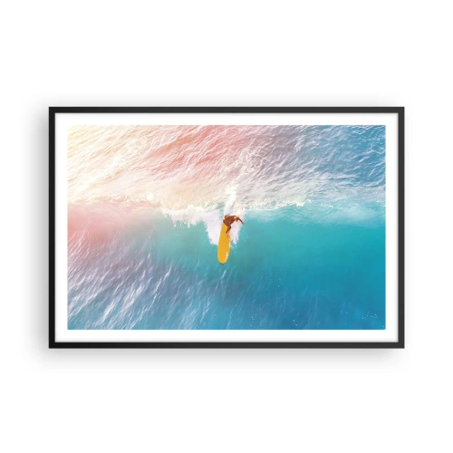 Pôster com moldura preta - Cavaleiro oceânico - 91x61 cm