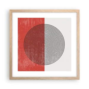 Pôster com moldura de carvalho claro - Direto ao ponto - 40x40 cm