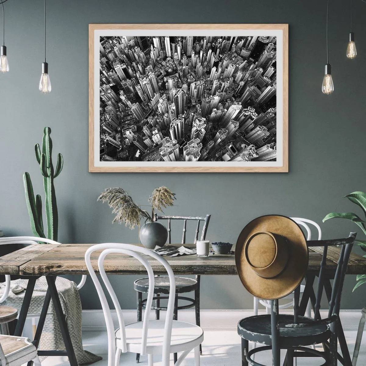 Pôster com moldura de carvalho claro - Ainda mais alto e mais alto - 40x30 cm