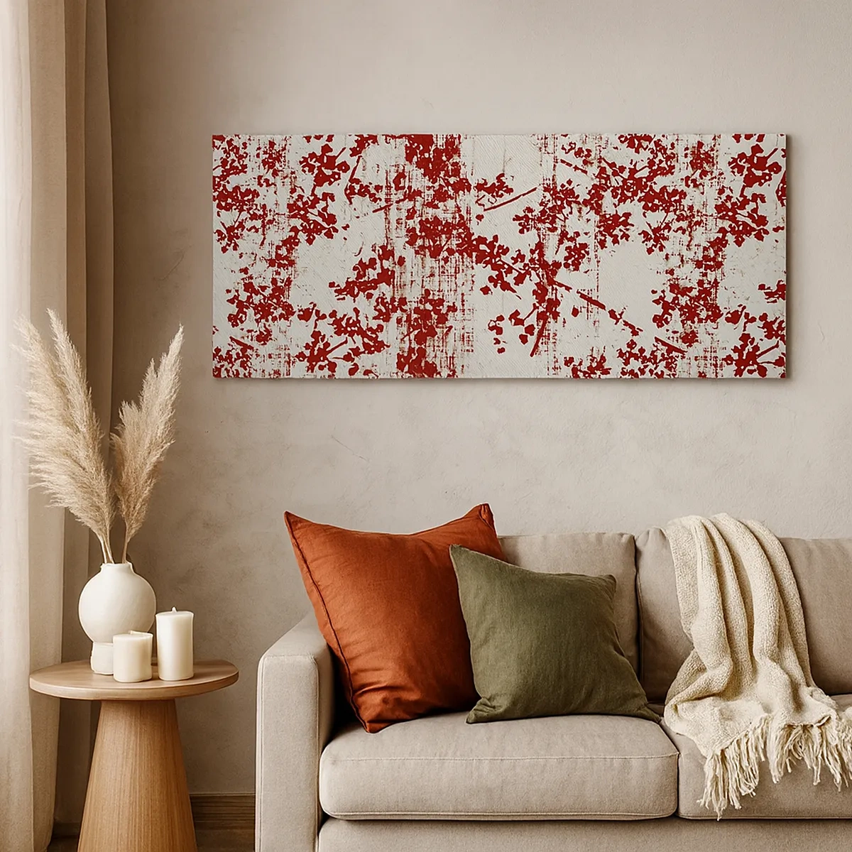 Quadro em tela - Como chita antiga - 30x30 cm