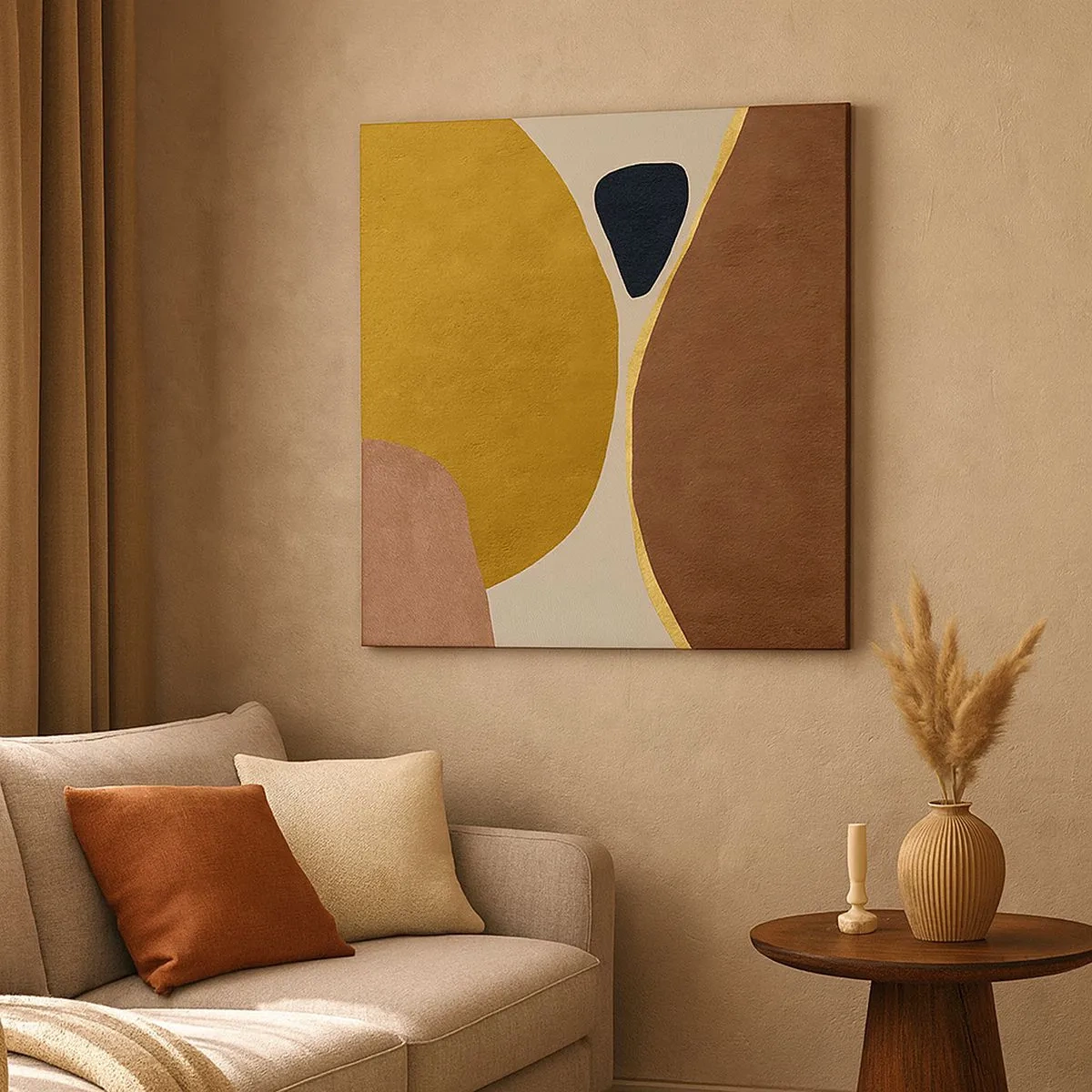 Quadro em tela - Abstração – um lugar no espaço - 30x30 cm