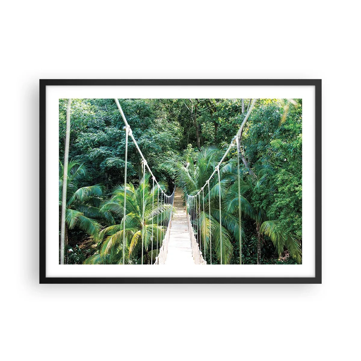Pôster com moldura preta - Bem-vindo à selva! - 70x50 cm