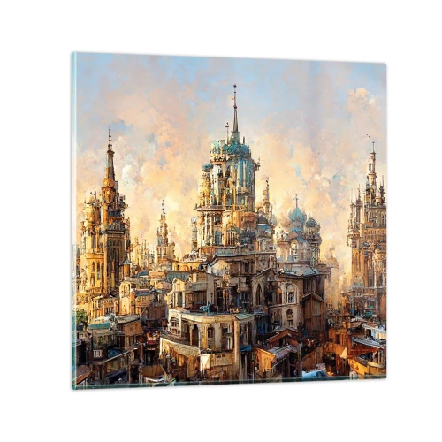 Quadro em vidro - Cidade das cidades - 60x60 cm