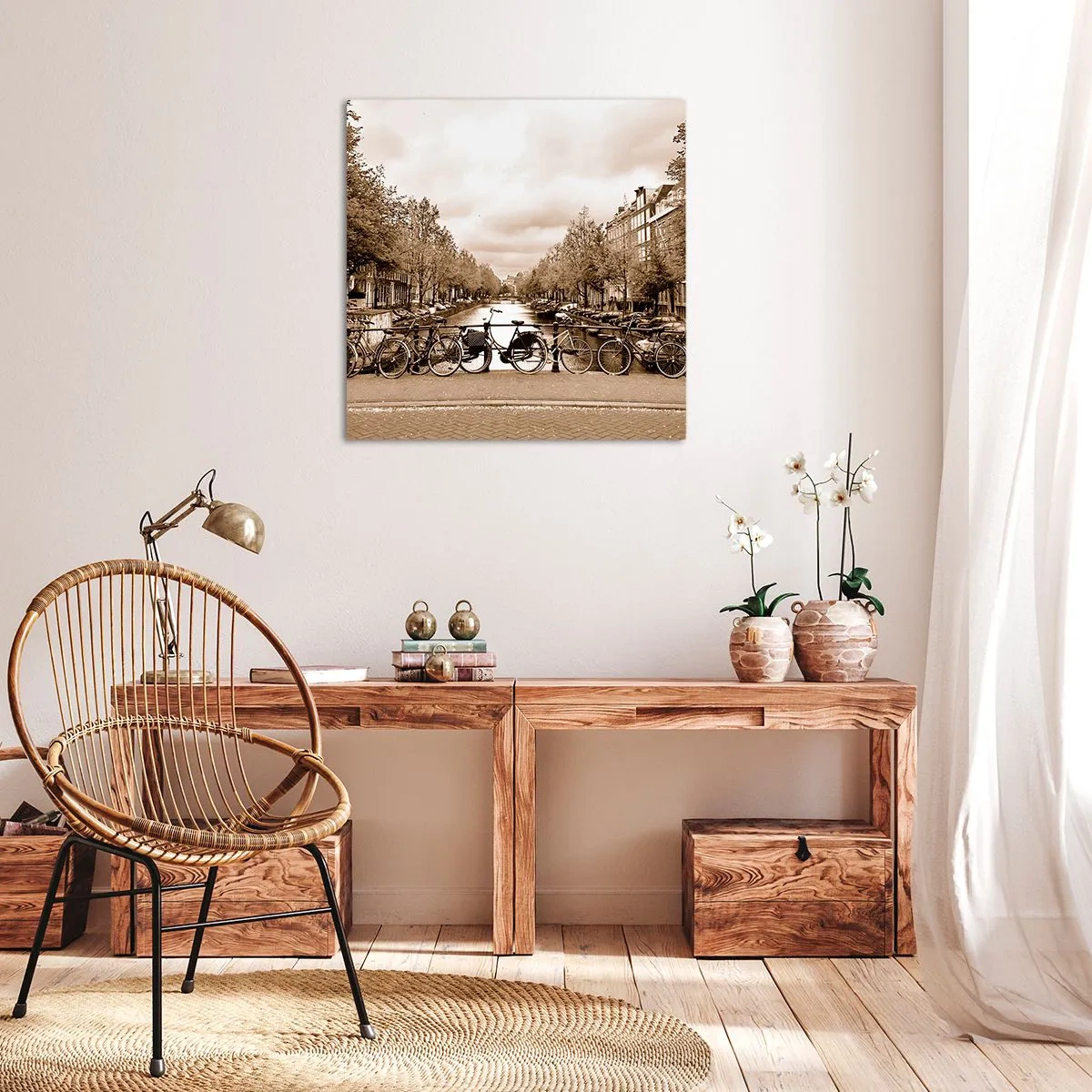 Quadro em tela - Vibrações holandesas - 40x40 cm