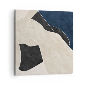 Quadro em tela - Composição abstrata – contraste de cores - 60x60 cm