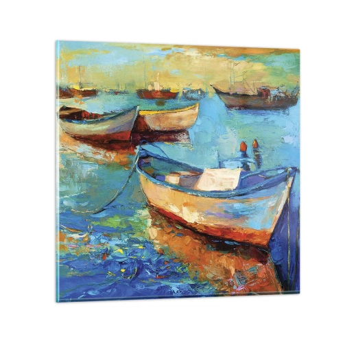 Quadro em vidro - Na baía do sul - 30x30 cm