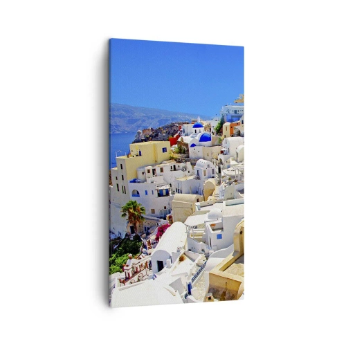 Quadro em tela - O sonho de um verão grego - 45x80 cm