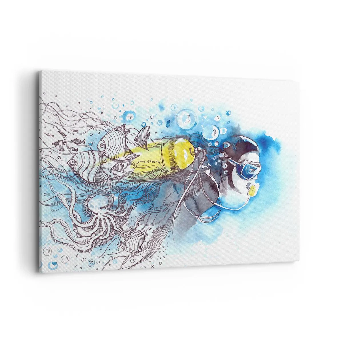 Quadro em tela - Azul Infinito - 100x70 cm