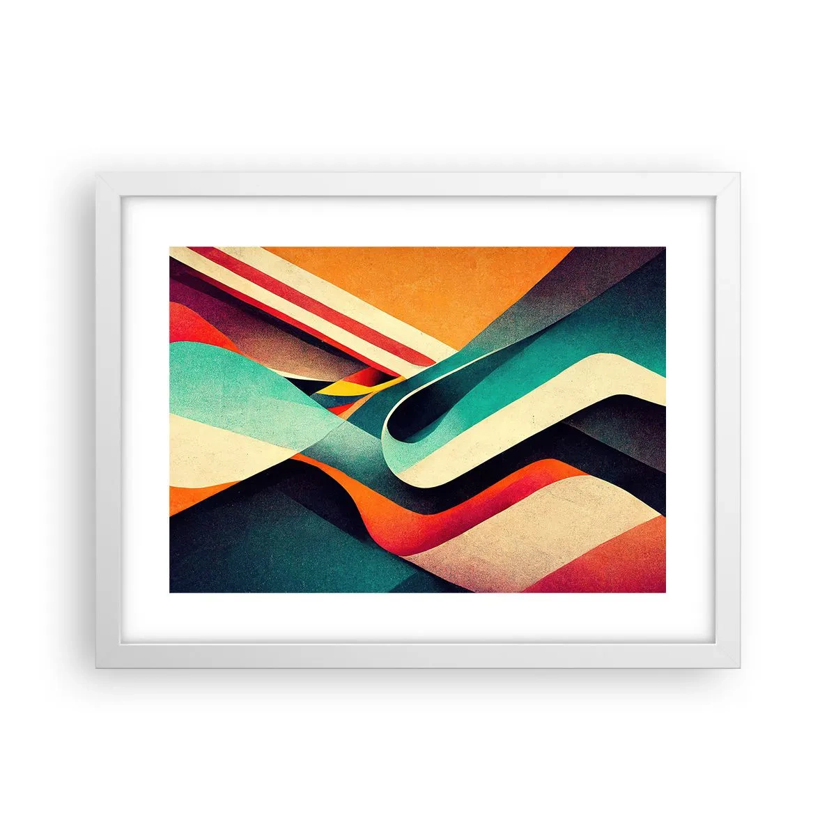 Pôster em moldura branca - Composição intensa - 40x30 cm