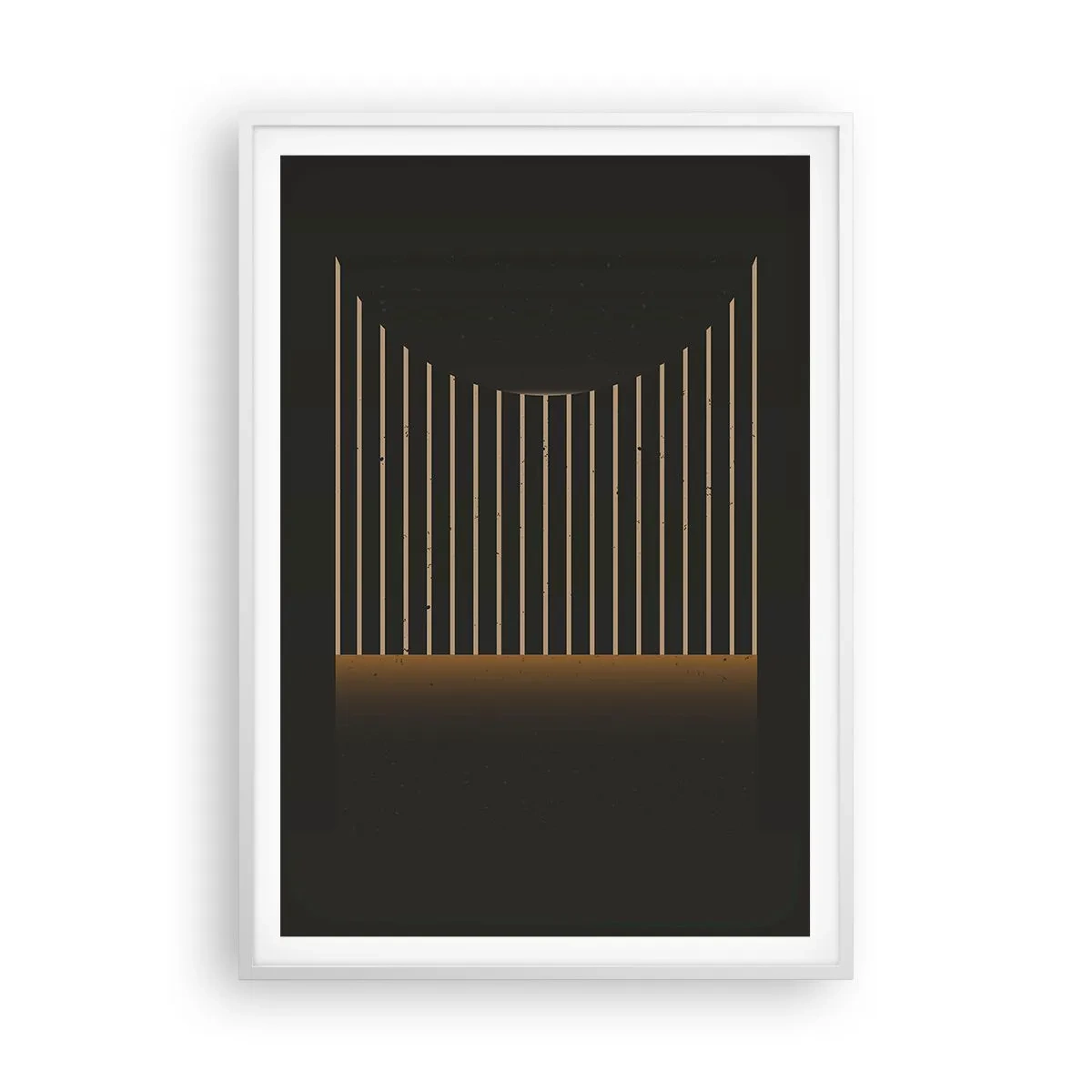 Pôster em moldura branca - Explorar a escuridão - 70x100 cm