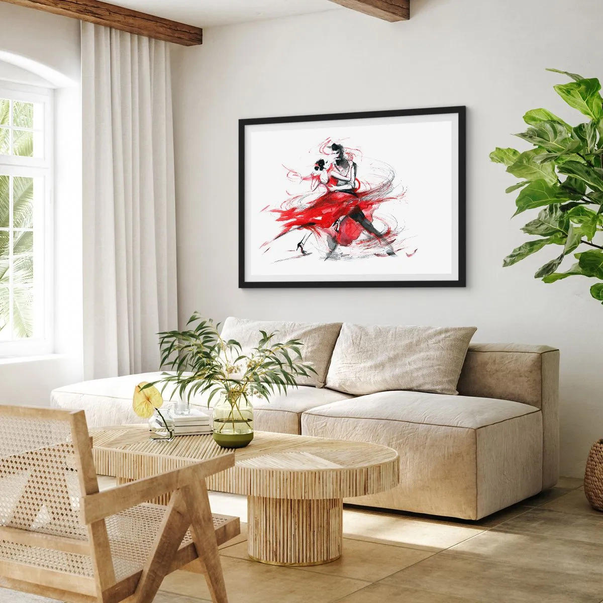 Pôster com moldura preta - Tango - o ritmo da paixão - 70x50 cm
