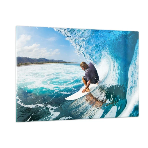 Quadro em vidro - Dançando com as ondas - 120x80 cm