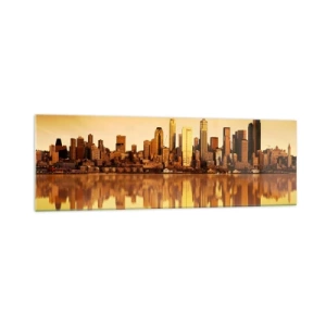Quadro em vidro - Silêncio da metrópole - 160x50 cm