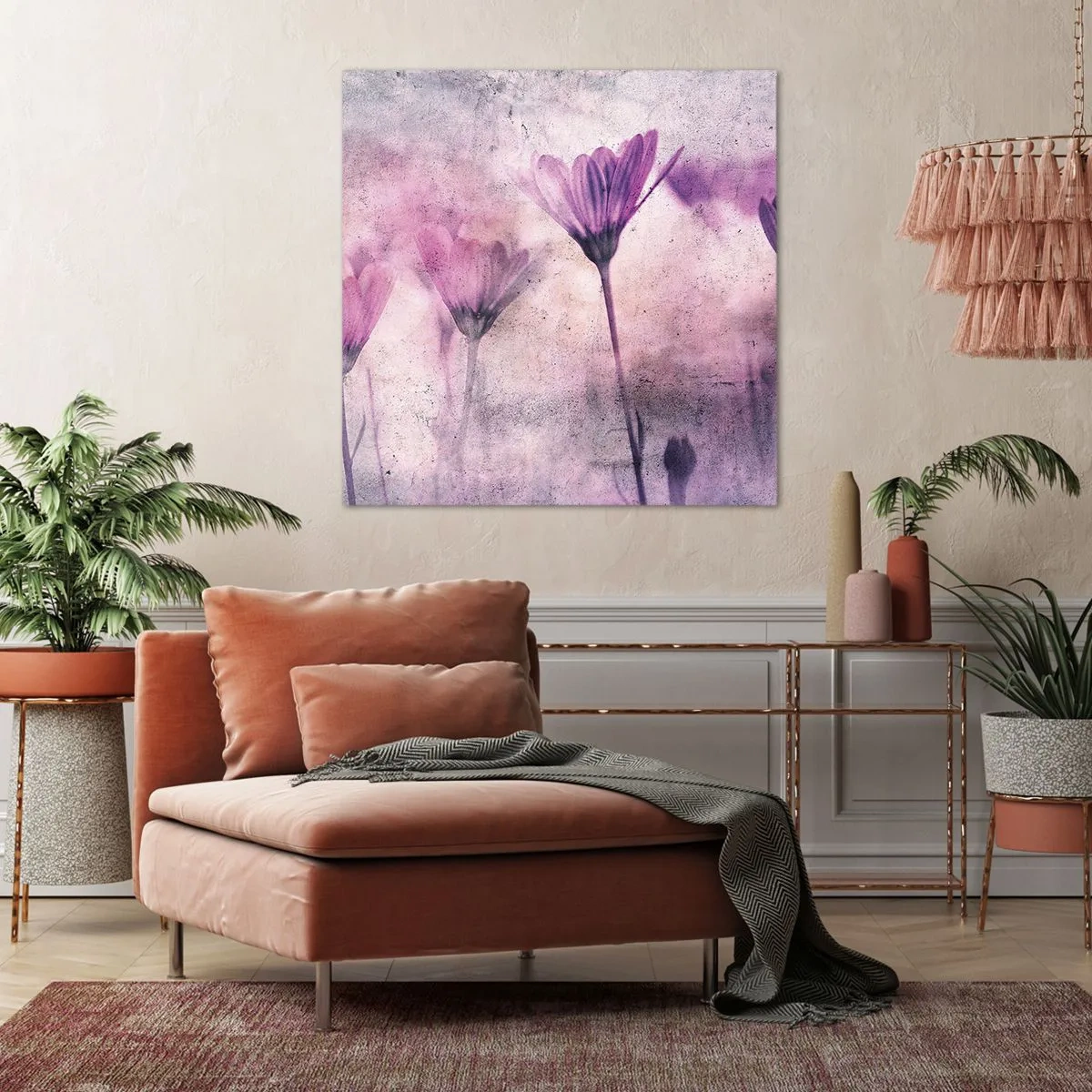 Quadro em tela - Sonho de flores - 60x60 cm