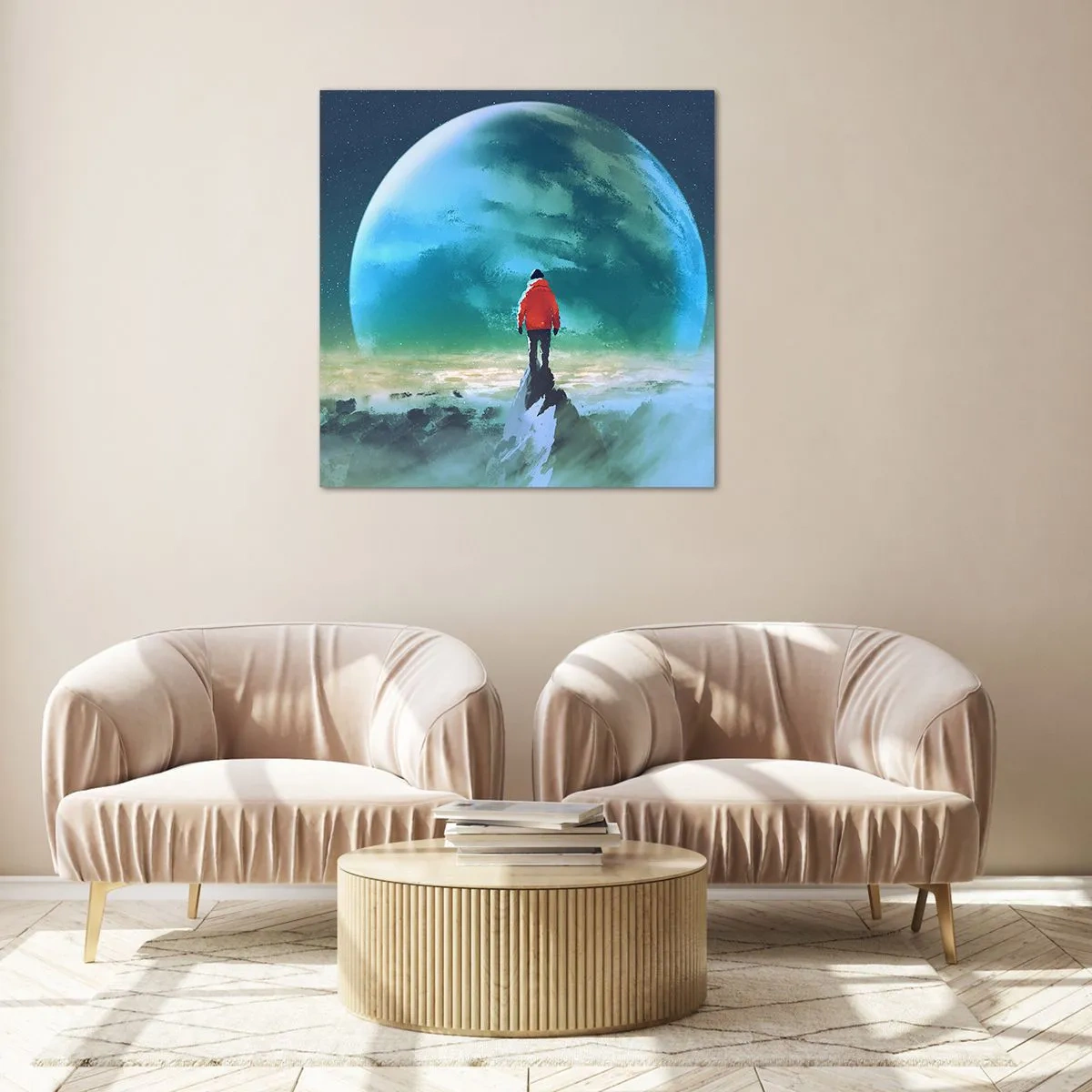 Quadro em vidro - Descobridor de uma nova terra - 30x30 cm