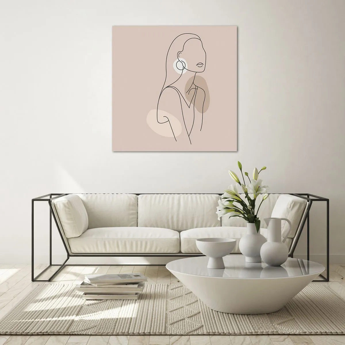 Quadro em vidro - Um ícone da feminilidade - 40x40 cm