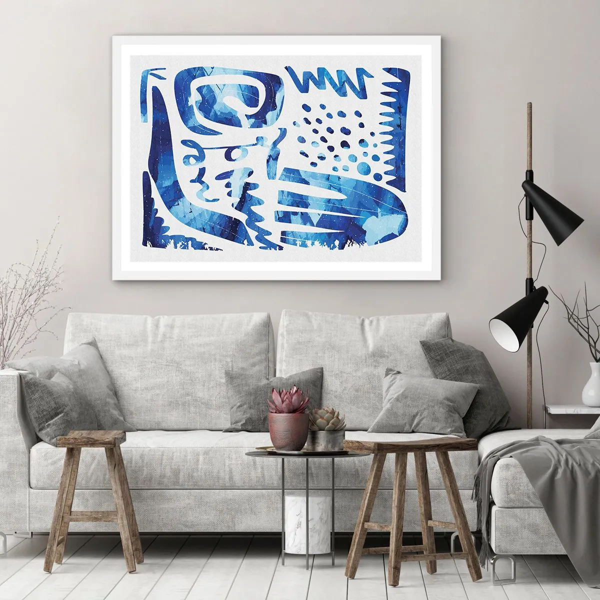 Pôster em moldura branca - Voltar às raízes - 70x50 cm