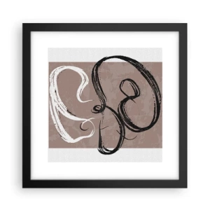 Pôster com moldura preta - Composição – a busca pela plenitude - 30x30 cm