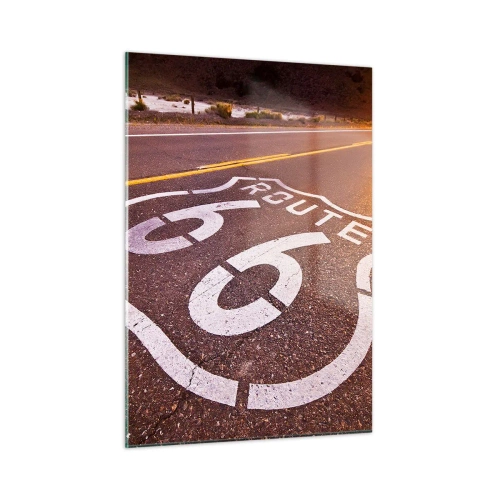 Quadro em vidro - A famosa estrada 66 - 50x70 cm