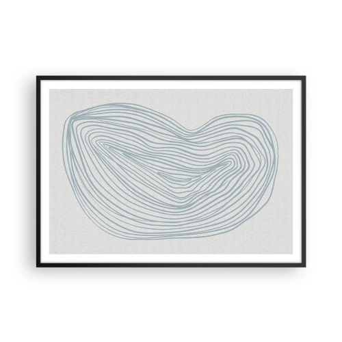 Pôster com moldura preta - Deixe cair o sorriso - 100x70 cm