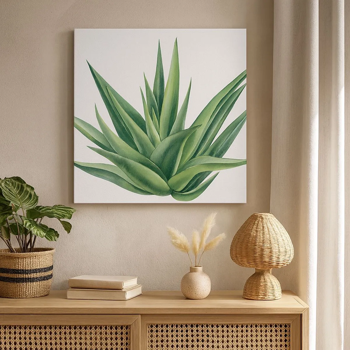 Quadro em tela - Verde – força – vida - 30x30 cm