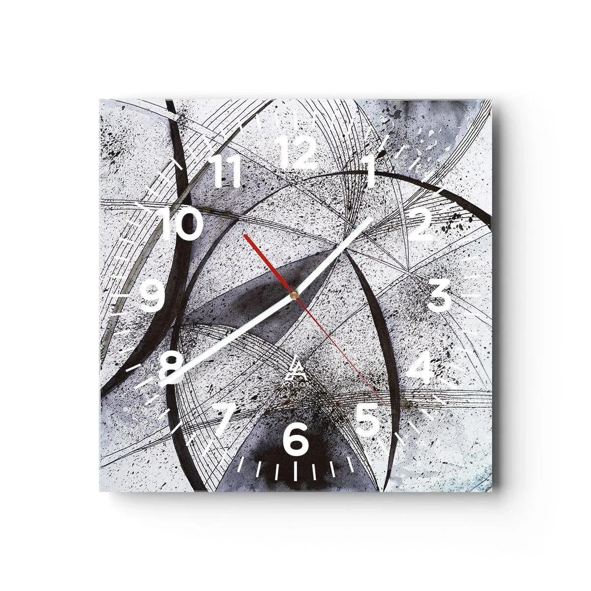Relógio de parede - Relógio em vidro - Fantasia futurista - 40x40 cm