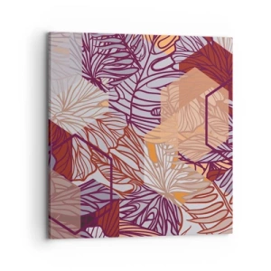 Quadro em tela - A impossível relação entre a geometria e a natureza - 70x70 cm