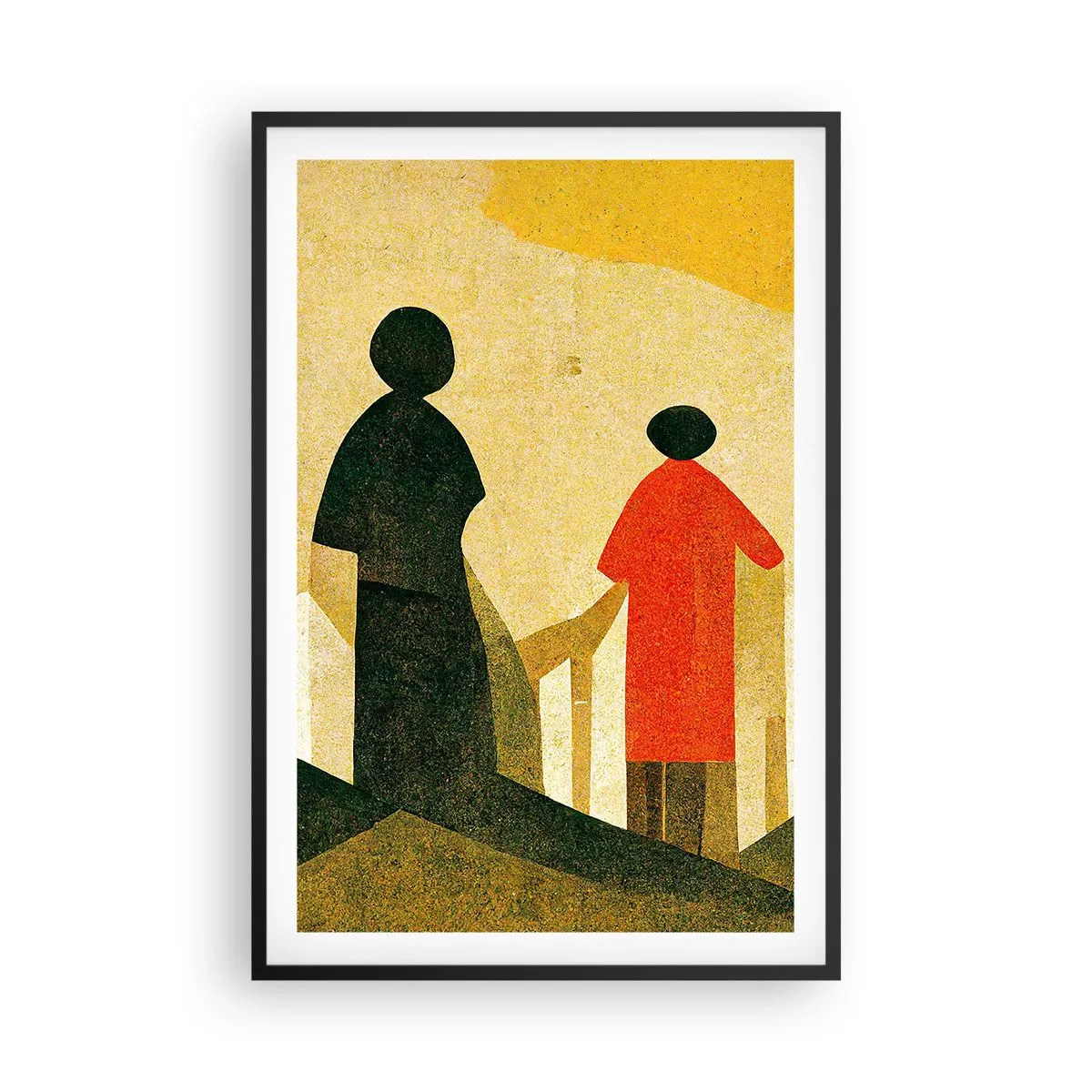 Pôster com moldura preta - Ainda há um longo caminho a percorrer - 61x91 cm
