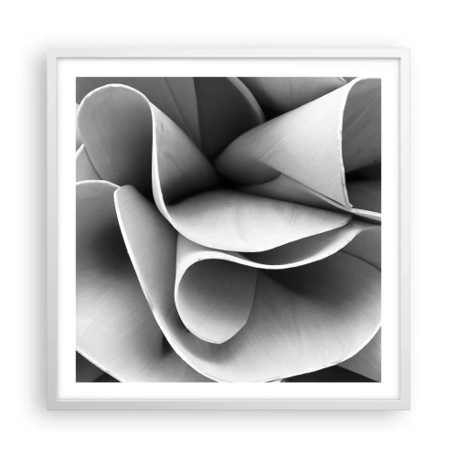 Pôster em moldura branca - Acontece no espaço - 60x60 cm