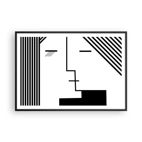 Pôster com moldura preta - Apenas um beijo - 100x70 cm