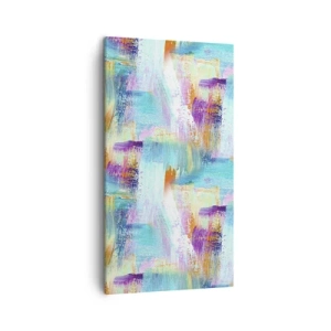 Quadro em tela - Uma alegre coposição de camadas - 45x80 cm