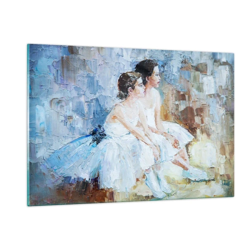 Quadro em vidro - O descanso dos jovens cisnes - 120x80 cm