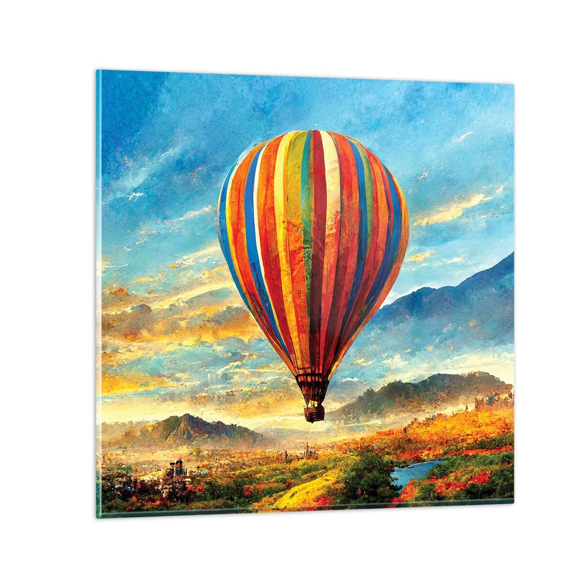 Quadro em vidro - Com silêncio enxergas mais - 60x60 cm