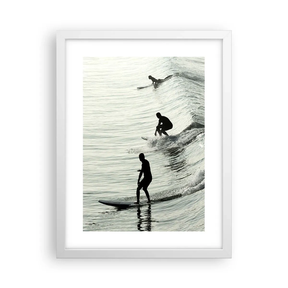 Pôster em moldura branca - Para conhecer a onda - 30x40 cm