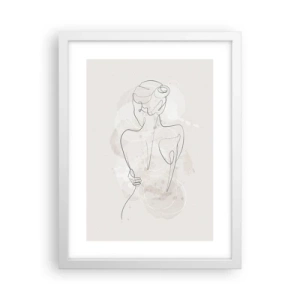 Pôster em moldura branca - Como um instrumento sensível - 30x40 cm