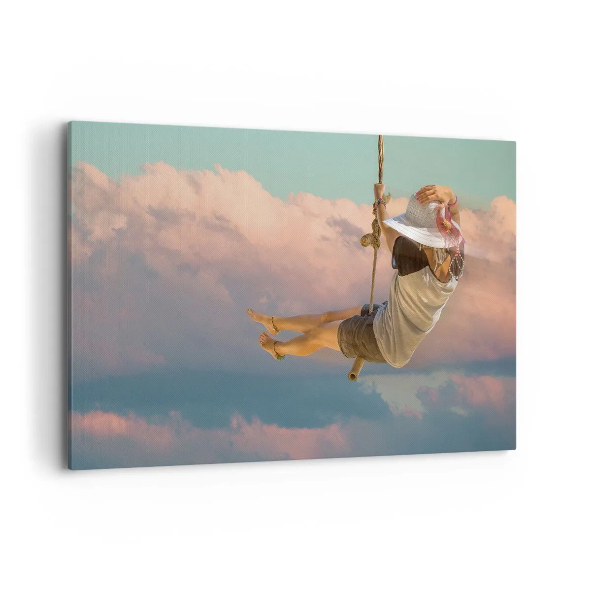 Quadro em tela - Diversão nas nuvens - 120x80 cm