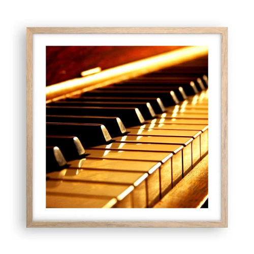 Pôster com moldura de carvalho claro - Infinitas possibilidades  - 50x50 cm