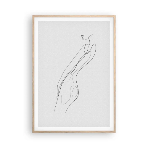 Pôster com moldura de carvalho claro - Apenas uma promessa - 70x100 cm