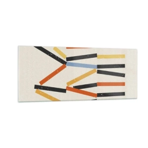 Quadro em vidro - Composição ao nível - 100x40 cm